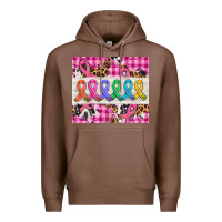 Chestnut western colorfull cancer ribbon Premium Hoodie - AdoDesignShop