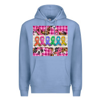 Colony Blue western colorfull cancer ribbon Premium Hoodie - AdoDesignShop