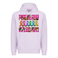 Lilac western colorfull cancer ribbon Premium Hoodie - AdoDesignShop