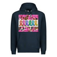 Navy western colorfull cancer ribbon Premium Hoodie - AdoDesignShop