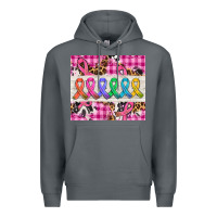Rock western colorfull cancer ribbon Premium Hoodie - AdoDesignShop