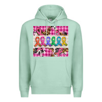 Seafoam western colorfull cancer ribbon Premium Hoodie - AdoDesignShop