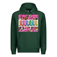 Sports Green western colorfull cancer ribbon Premium Hoodie - AdoDesignShop
