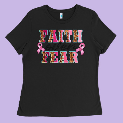 Faıth Over Fear Ladies Tee Designed By Barkaloodesign