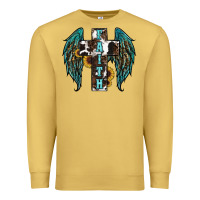 Antique Gold western wings cross Premium Sweatshirt - RanaPortraitStore