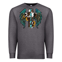 Charcoal Heather western wings cross Premium Sweatshirt - RanaPortraitStore
