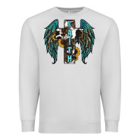 Dove Grey western wings cross Premium Sweatshirt - RanaPortraitStore