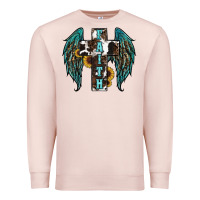 Pale Pink western wings cross Premium Sweatshirt - RanaPortraitStore