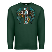 Sports Green western wings cross Premium Sweatshirt - RanaPortraitStore