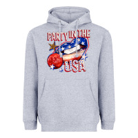 Heather Grey party in the usa billie wilder Heavyweight Hoodie - texasbilliewilder