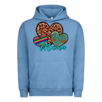 Pigment Pebble Blue hearts mama Urban Hoodie - Artiststas