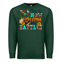 Sports Green this is how i fight my battles Premium Sweatshirt - Zillion Design Studio