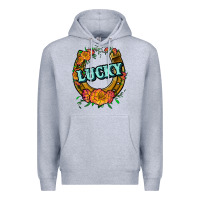 Heather Grey horseshoe lucky Premium Hoodie - JahusDesignShop