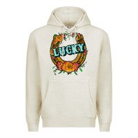 Oatmeal Heather horseshoe lucky Premium Hoodie - JahusDesignShop