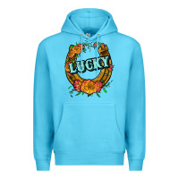 Ocean Blue horseshoe lucky Premium Hoodie - JahusDesignShop