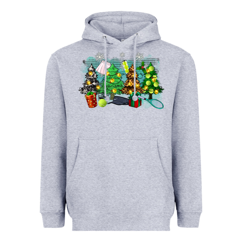 Christmas Trees With Tennis Heavyweight Hoodie by Zillion Design Studio | Teevron