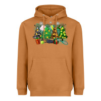 Meerkat christmas trees with tennis Heavyweight Hoodie - Zillion Design Studio