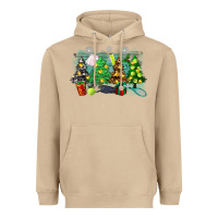 Mushroom christmas trees with tennis Heavyweight Hoodie - Zillion Design Studio