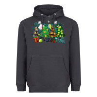Smoke christmas trees with tennis Heavyweight Hoodie - Zillion Design Studio