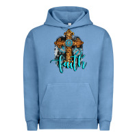 Pigment Pebble Blue faith western turquoise Urban Hoodie - AdoDesignShop