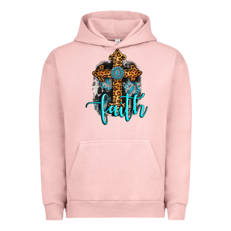 Faith Western Turquoise Urban Hoodie by AdoDesignShop | Teevron