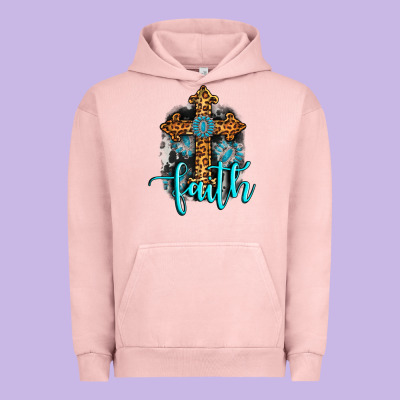 Faith Western Turquoise Urban Hoodie Designed By Adodesignshop