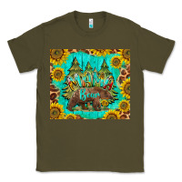 Army Green mama bear Classic Tee - BarkalooDesign