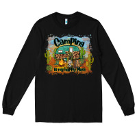 Black camping is my happy place Long Sleeve Tee - BarkalooDesign