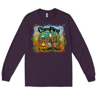 Plum camping is my happy place Long Sleeve Tee - BarkalooDesign