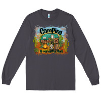 Smoke camping is my happy place Long Sleeve Tee - BarkalooDesign