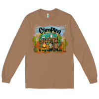 Camping Is My Happy Place Long Sleeve Tee | Teevron