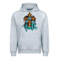Heather Grey faith western turquoise Urban Hoodie - AdoDesignShop