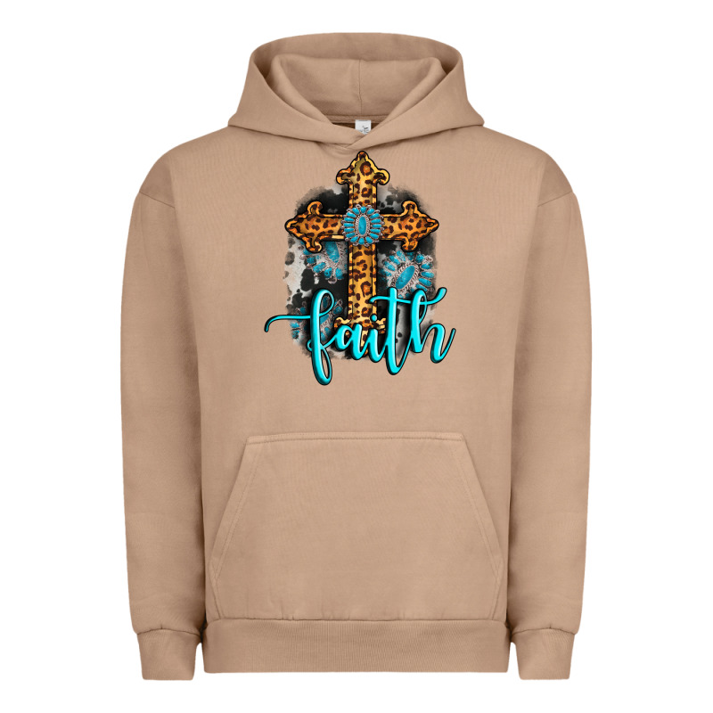 Faith Western Turquoise Urban Hoodie by AdoDesignShop | Teevron