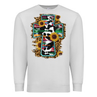Dove Grey western cross Premium Sweatshirt - RanaPortraitStore