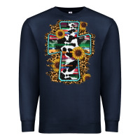 Navy western cross Premium Sweatshirt - RanaPortraitStore