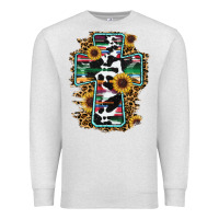 Oatmeal Heather western cross Premium Sweatshirt - RanaPortraitStore