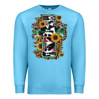 Ocean Blue western cross Premium Sweatshirt - RanaPortraitStore