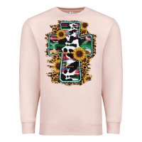 Pale Pink western cross Premium Sweatshirt - RanaPortraitStore