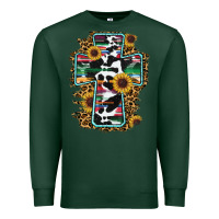 Sports Green western cross Premium Sweatshirt - RanaPortraitStore