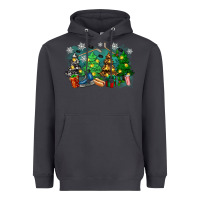 Smoke christmas trees with hockey Heavyweight Hoodie - Zillion Design Studio