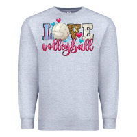Heather Grey love volleyball Premium Sweatshirt - Zillion Design Studio
