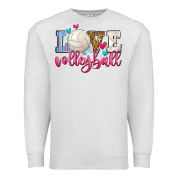 Oatmeal Heather love volleyball Premium Sweatshirt - Zillion Design Studio