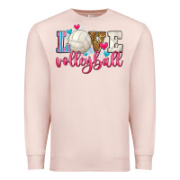 Pale Pink love volleyball Premium Sweatshirt - Zillion Design Studio