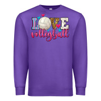 Purple love volleyball Premium Sweatshirt - Zillion Design Studio