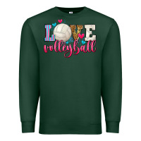 Sports Green love volleyball Premium Sweatshirt - Zillion Design Studio