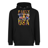 Black party in the usa with leopard Heavyweight Hoodie - texasbilliewilder