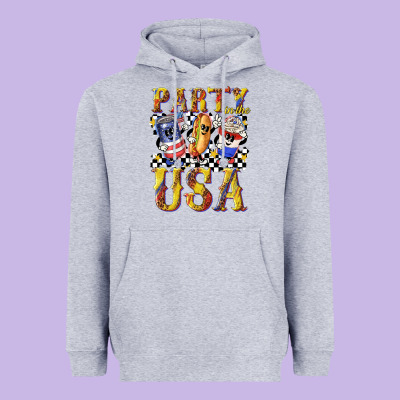 Heavyweight Hoodie party in the usa with leopard