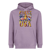 Lavender party in the usa with leopard Heavyweight Hoodie - texasbilliewilder