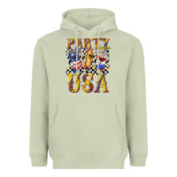 Matcha party in the usa with leopard Heavyweight Hoodie - texasbilliewilder