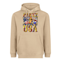 Mushroom party in the usa with leopard Heavyweight Hoodie - texasbilliewilder